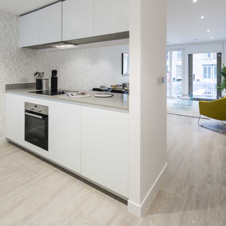 Kitchen and living area