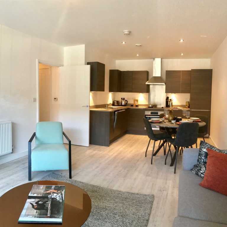 Kitchen and living area